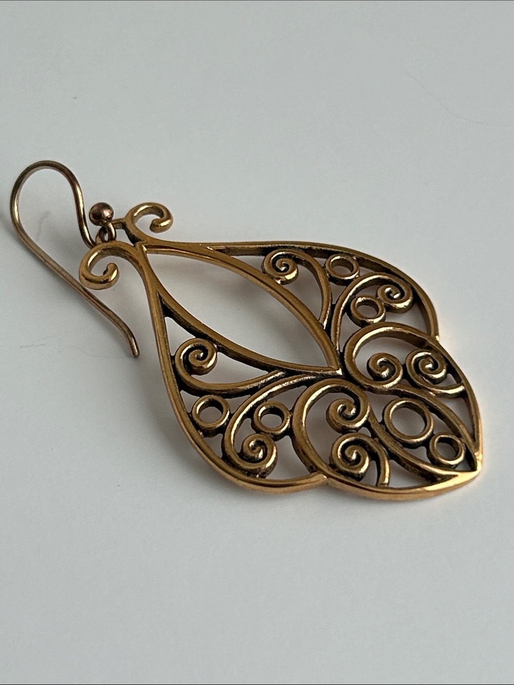 Barse Thailand teardrop Earring Bronze tone - Picture 3 of 10